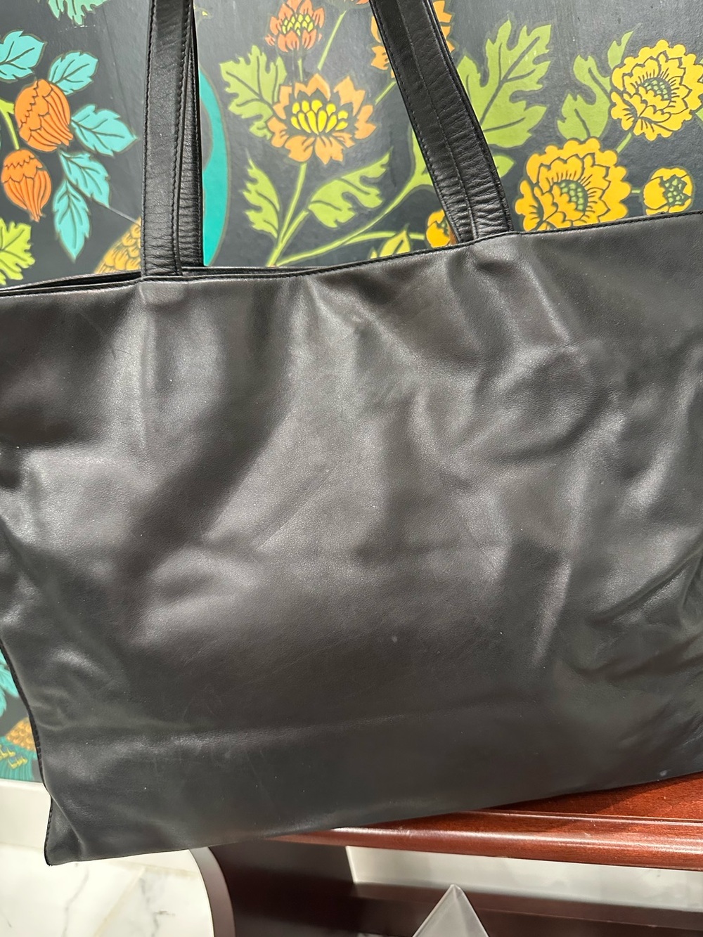 Valentino Garavani Les Sacs Black Nappa Leather Shopper Tote Made In Italy - Picture 10 of 13